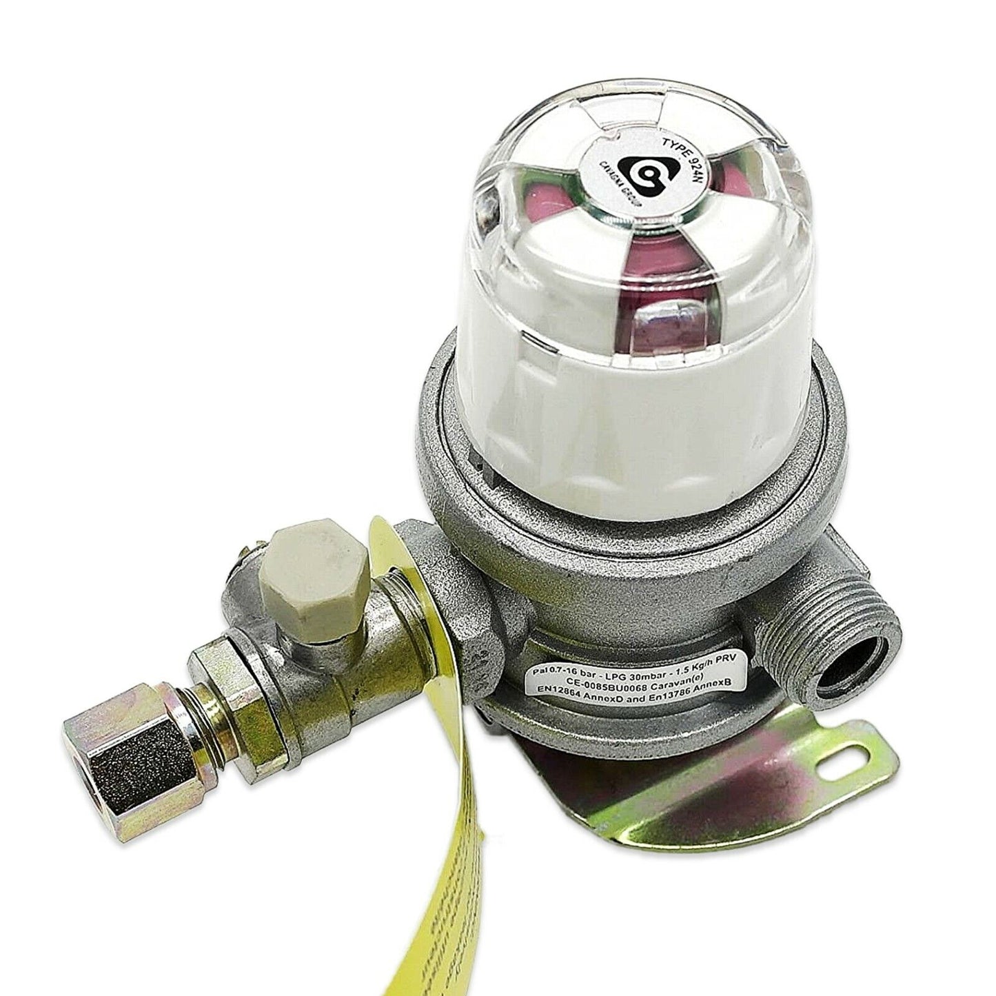 automatic changeover gas regulator suited to caravans and motorhomes