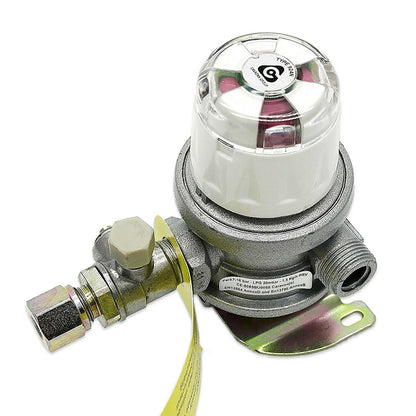 automatic changeover gas regulator suited to caravans and motorhomes