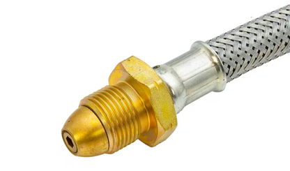 over braided gas pigtail hose pol connection