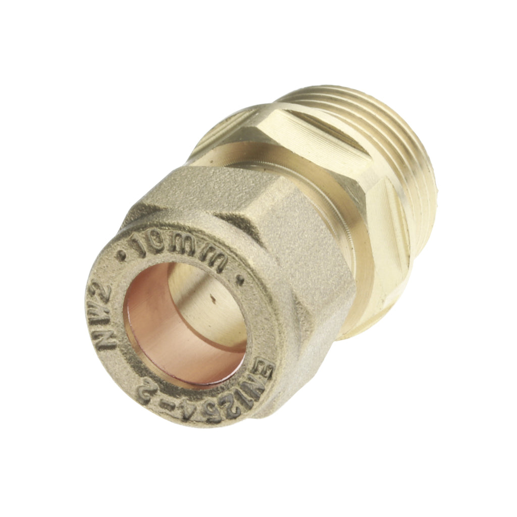 brass compression fitting for copper pipe to bsp thread