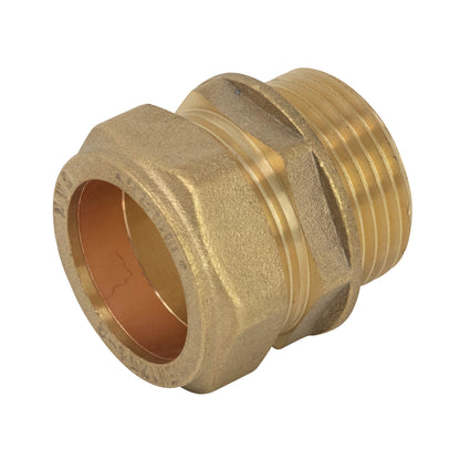 brass compression fitting for copper pipe to bsp thread