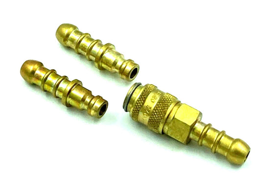 8mm quick release gas hose connection coupling with an extra male end