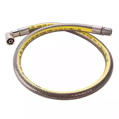 micropoint gas cooker hose with angled swivel head and 1/2" bsp outlet