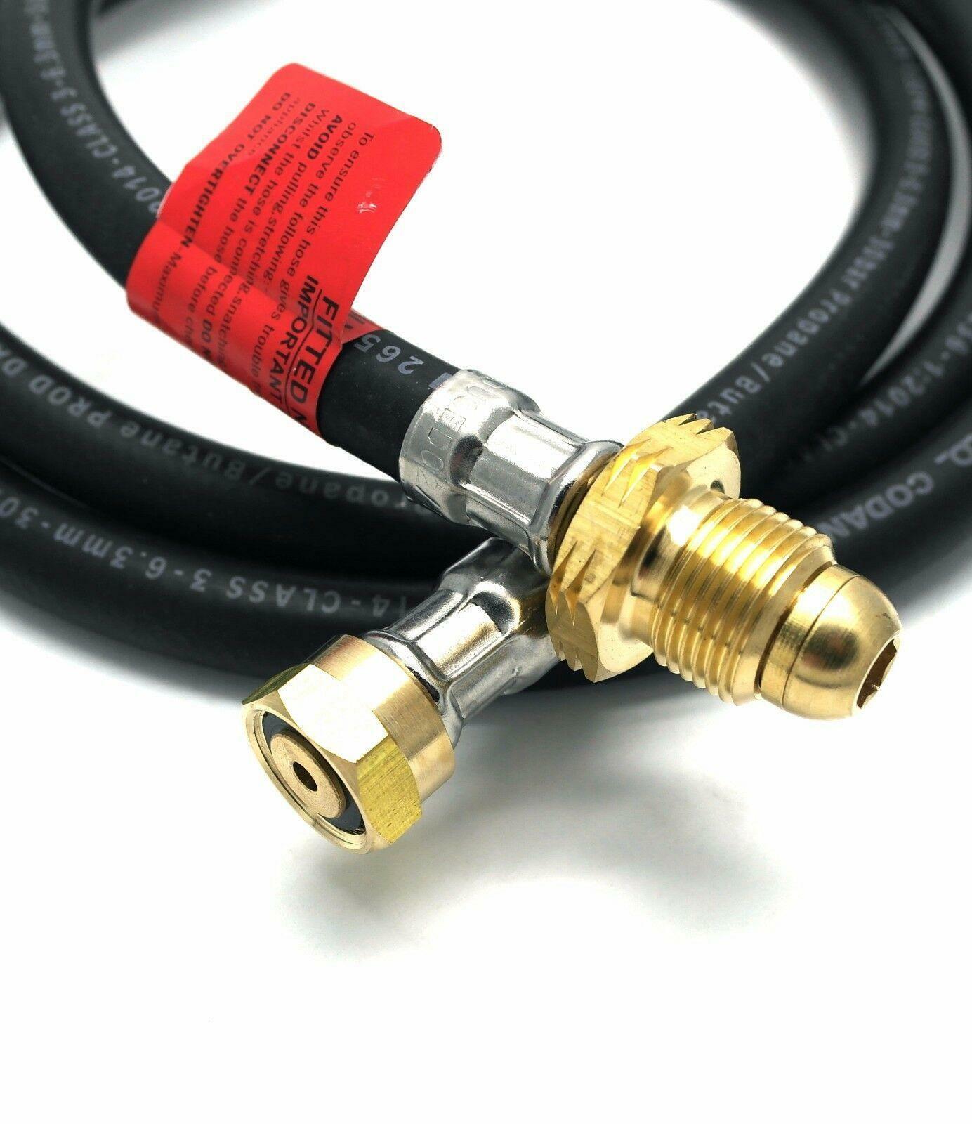 1.5 metre gas hose pigtail with POL connection