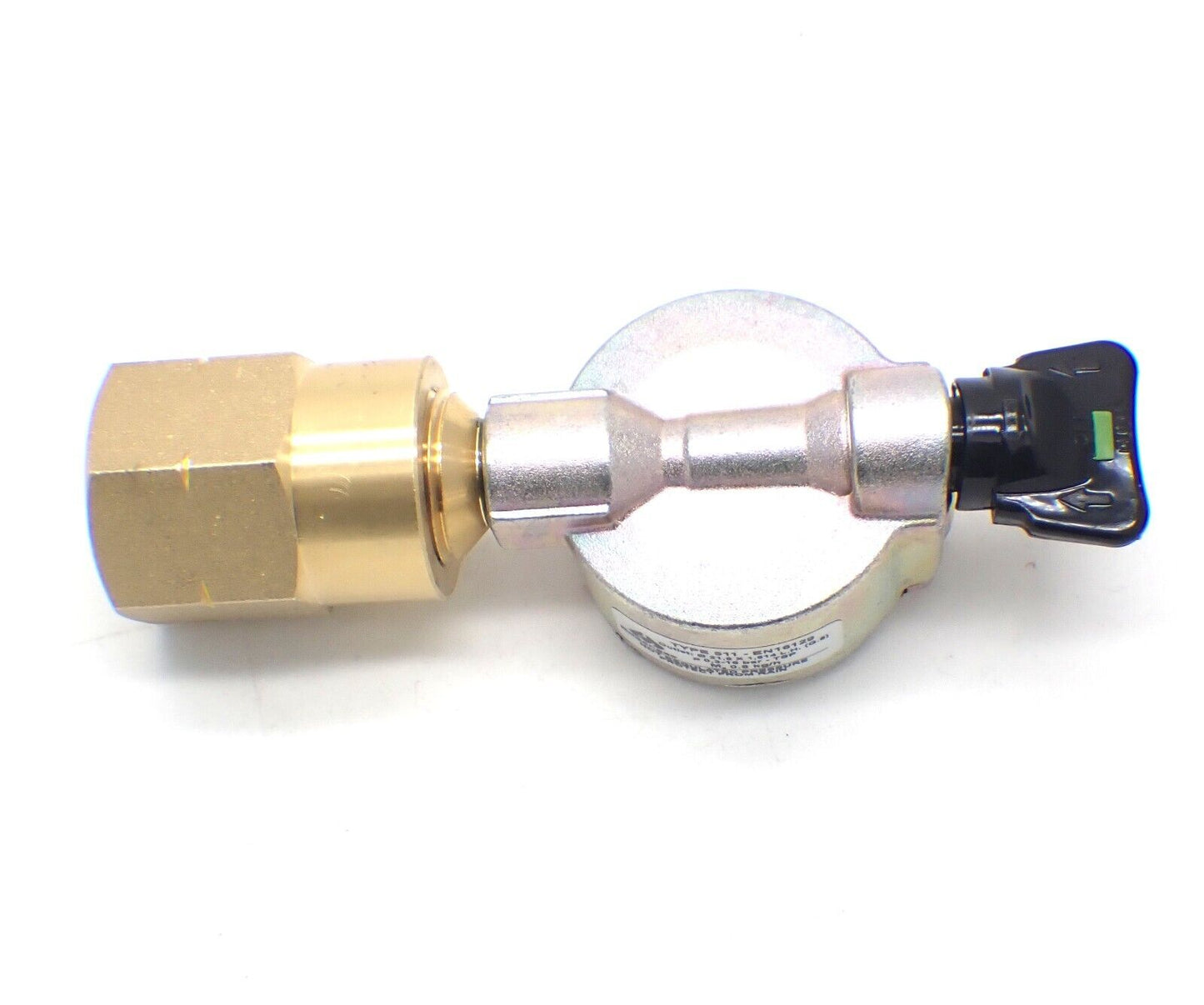 21mm clip on gas cylinder adapter made by cavagna, complete with POL connection adaptor