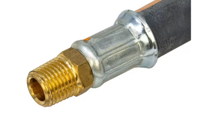example of the quarter inch male end of a gas hose pigtail