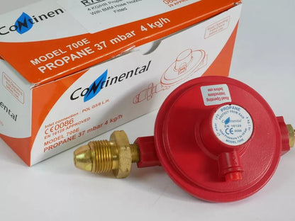 red propane gas regulator with pol connection and 8mm outlet