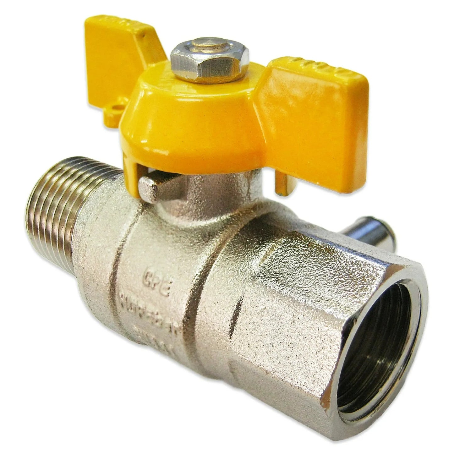 Gas Test Point Ball Valve 3/8" BSPT Male x 1/2" BSP Female