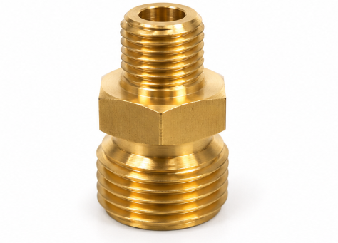 W20 Male Gas Pigtail Adaptor to 1/4" BSP Male – LPG Regulator Brass Fitting